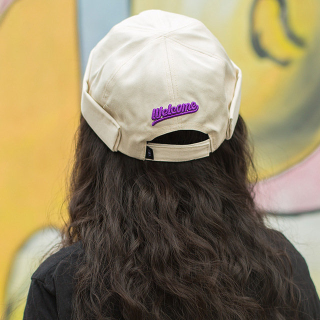 
	Skull Caps Hip Hop Hat Letters Embroidered Female Casual Brimless Hats