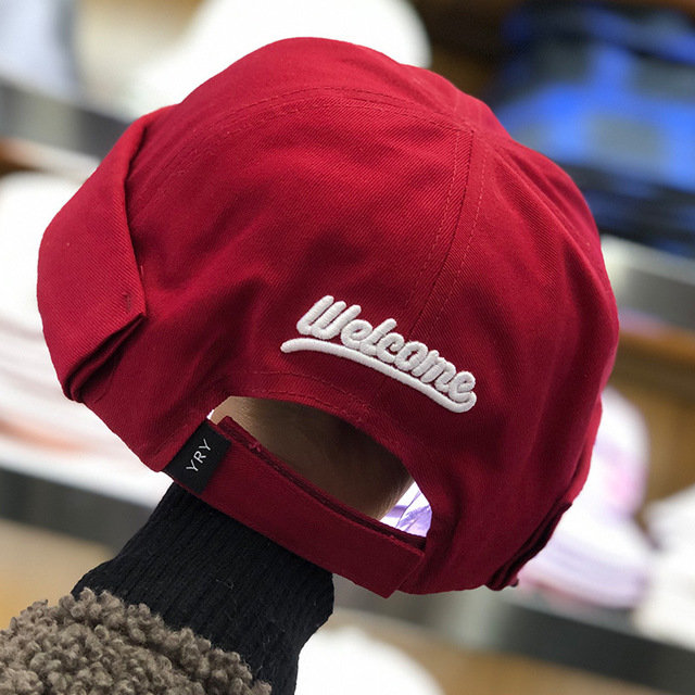 
	Skull Caps Hip Hop Hat Letters Embroidered Female Casual Brimless Hats