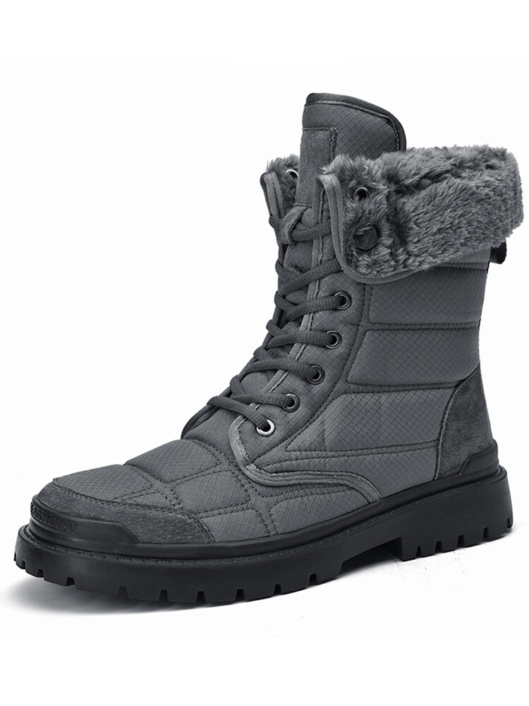 
	Men Warm Lining Waterproof Cloth Non Slip Outdoor Casual Boots