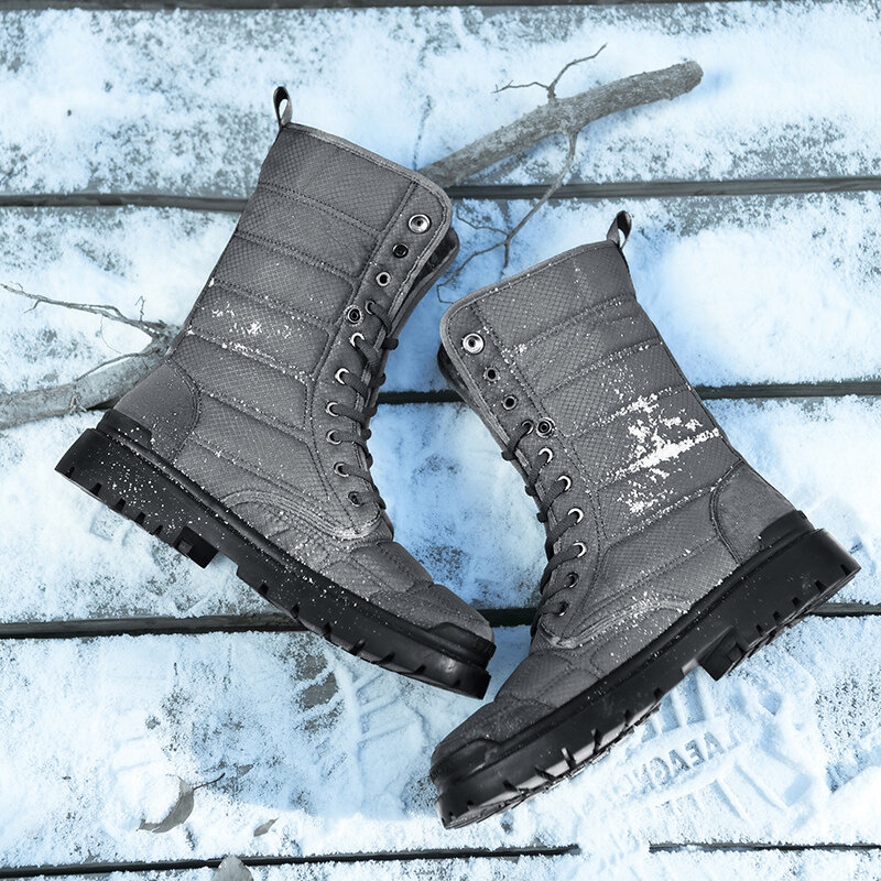 
	Men Warm Lining Waterproof Cloth Non Slip Outdoor Casual Boots