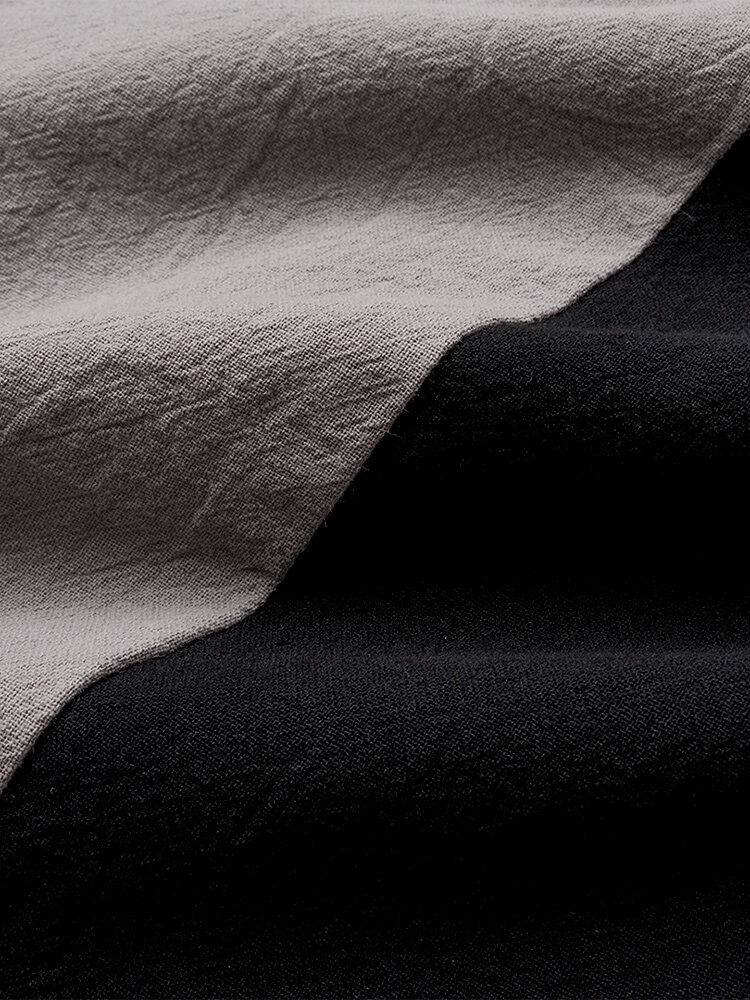 
	Mens Cotton Patchwork Print Designer Loose Light Elastic Waist Pants