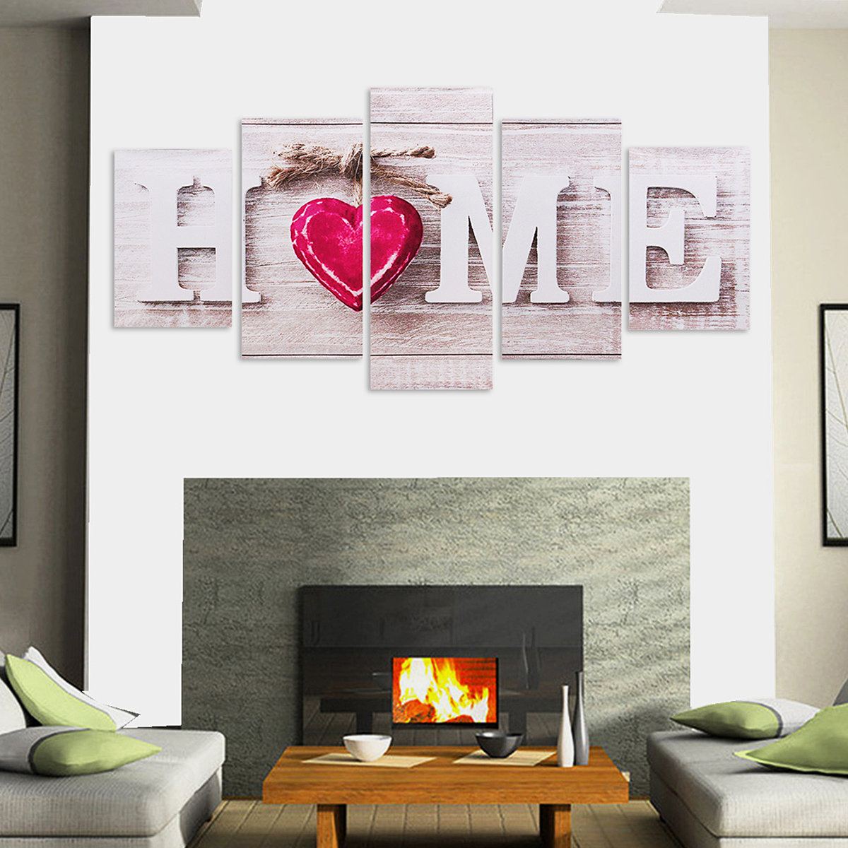 
	5Pcs Love HOME Canvas Painting Wall Art Bedroom Living Room Home Decor Unframed