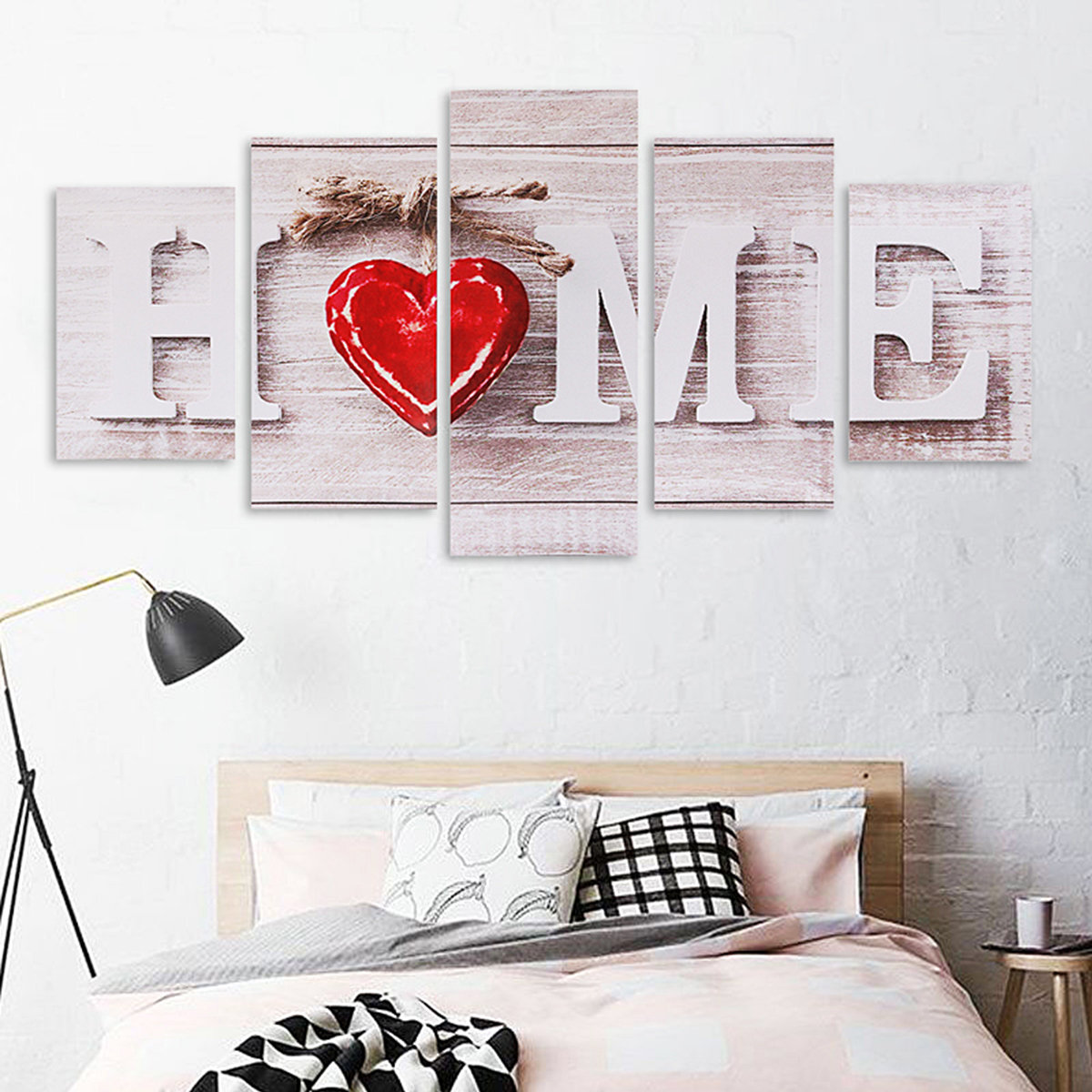 
	5Pcs Love HOME Canvas Painting Wall Art Bedroom Living Room Home Decor Unframed
