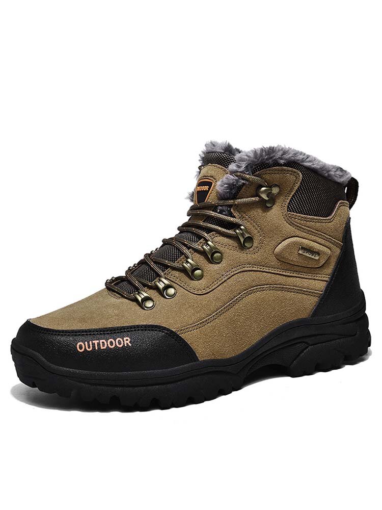 
	Men Outdoor Non-slip Hard Wearing Warm Lining Casual Hiking Boots
