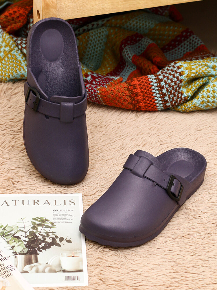 
	Women Lightweight Mules Slip On Waterproof Non Slip Backless Slippers