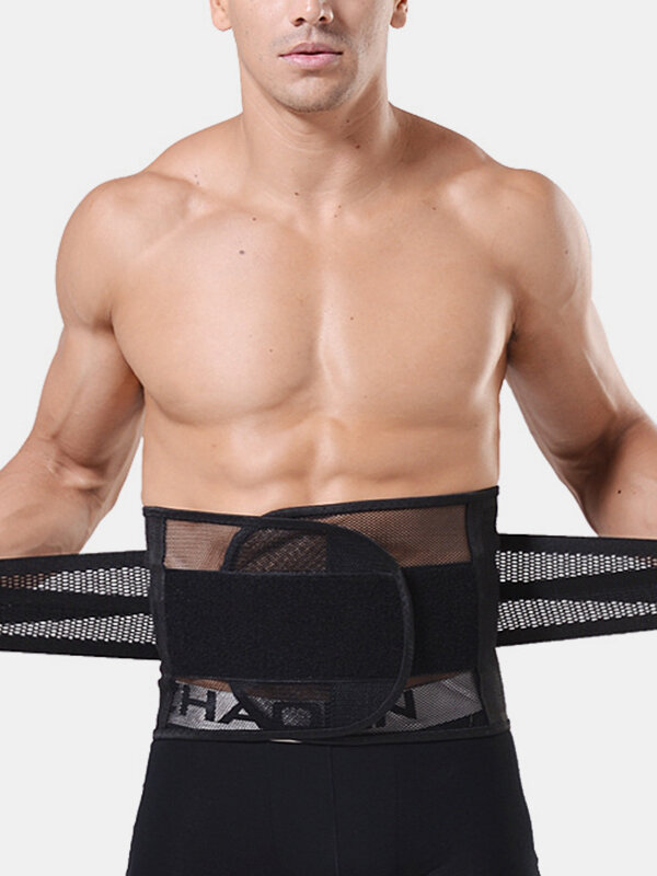 
	Mens Abdomen Control Waist Trainer Mesh Thin Breathable Body Shaper Shapewear
