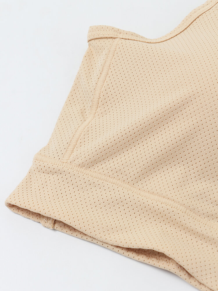 
	Women Solid Seamless Gather Wireless Breathable Sleep Bra With Removable Chest Pad