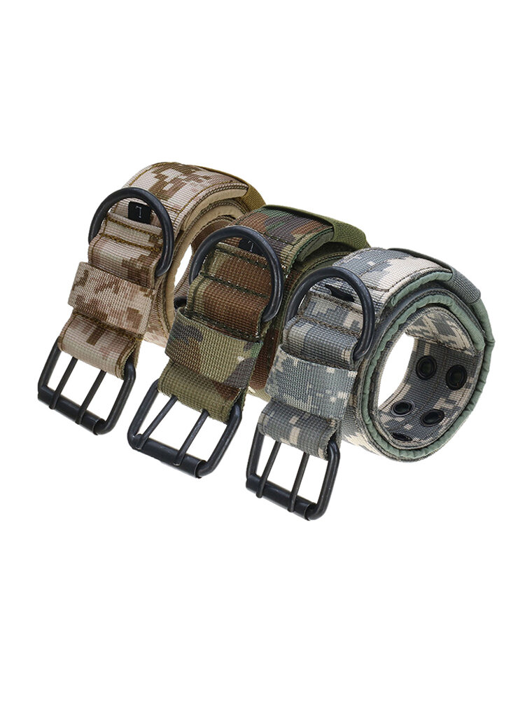 
	Camouflage Nylon Medium And Large Dog Training Tactics Dog Collar Five Position Adjusting Pin Buckle
