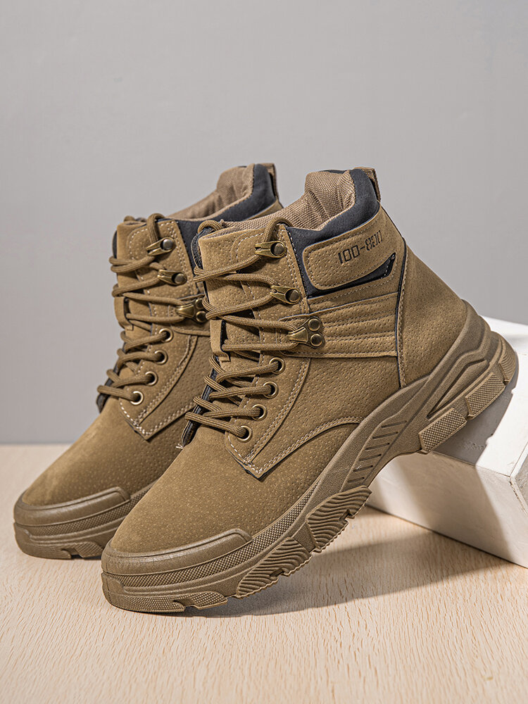 
	Men Synthetic Suede Non Slip Outdoor Casual Ankle Boots