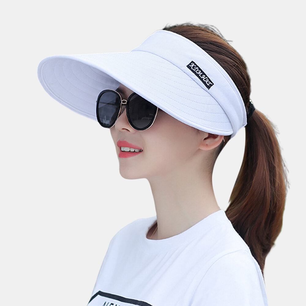 
	Women Big Brim Empty Top Sun Hat Sunscreen Hat Covering Face