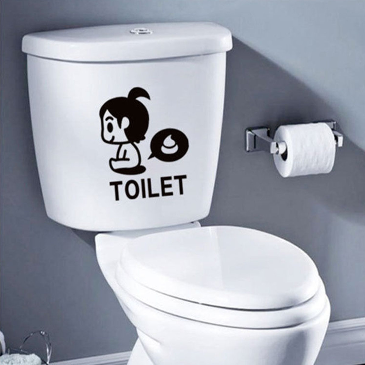 
	Creative PVC Wall Sticker Home Bathroom Decor Mural Art Removable Wall Decals