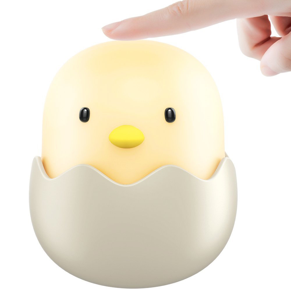 
	KCASA HC-03 Egg Shape Chick Lamp USB Rechargeable Touch Switch Adjustable Brightness Child Night Lig