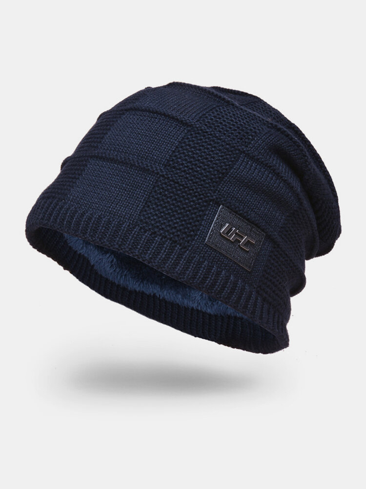 
	Men Wool Plus Thick Winter Keep Warm Windproof Knitted Hat