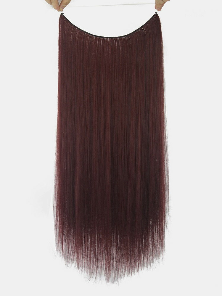 
	10 Colors Long Straight Hair Extensions Chemical Fiber No-Trace False Hair Pieces