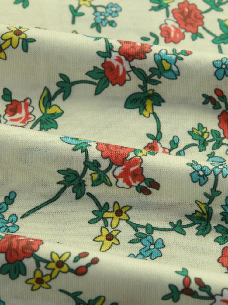 
	Floral Print V-neck Bowknot Short Sleeve Plus Size Dress