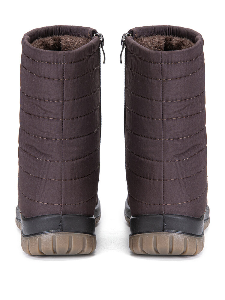 
	Plus Size Women&rsquo;s Comfy Waterproof Warm Cotton Side Zipper Snow Boots