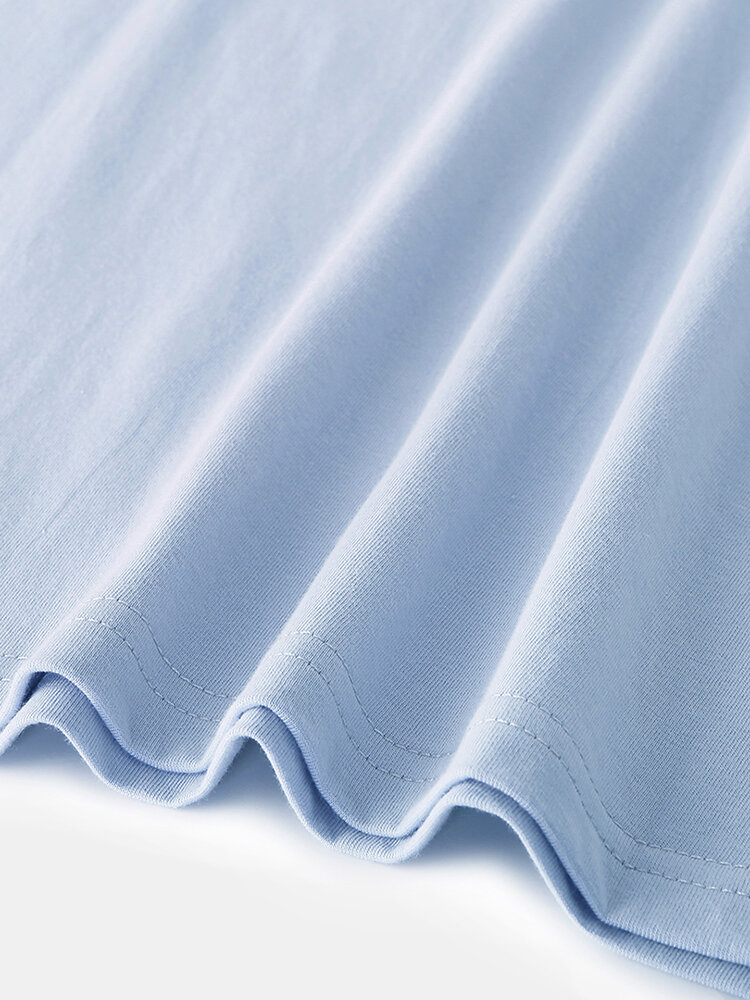 
	Mens Cartoon Astronaut Print Cotton Daily Loose O-Neck T-Shirts