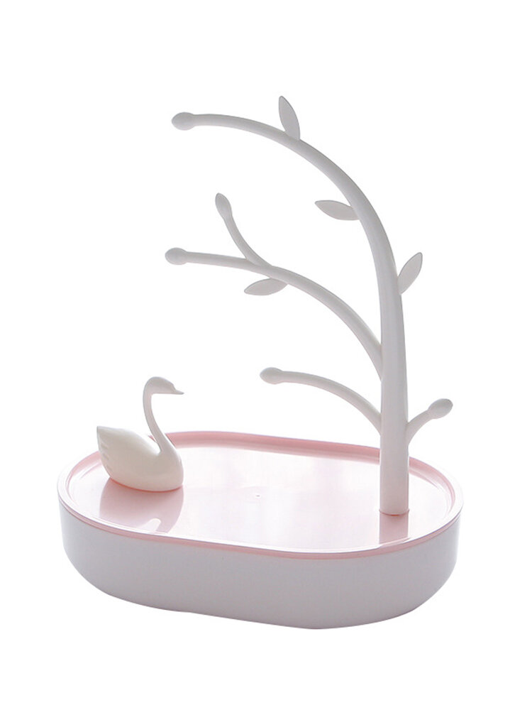 
	Swan Lake Jewelry Storage Box Removable Double Layers Storage Rack