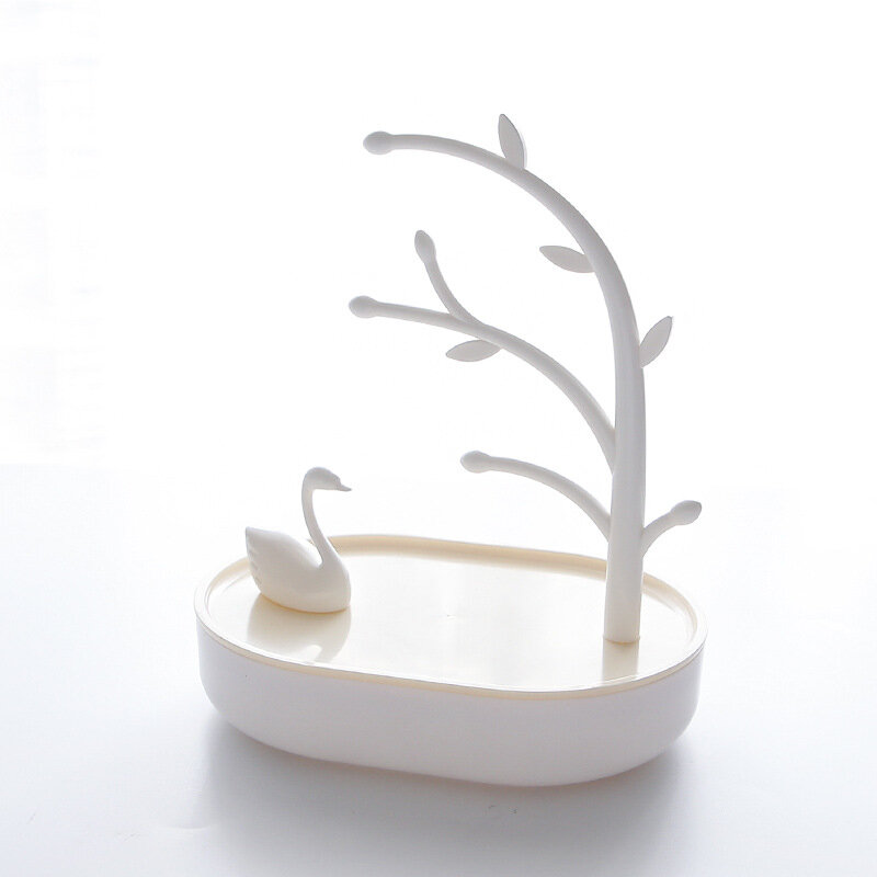 
	Swan Lake Jewelry Storage Box Removable Double Layers Storage Rack