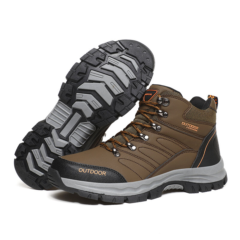 
	Men Comfy Anti-collision Toe Cap Slip Resistant Outdoor Sport Casual Hiking Boots