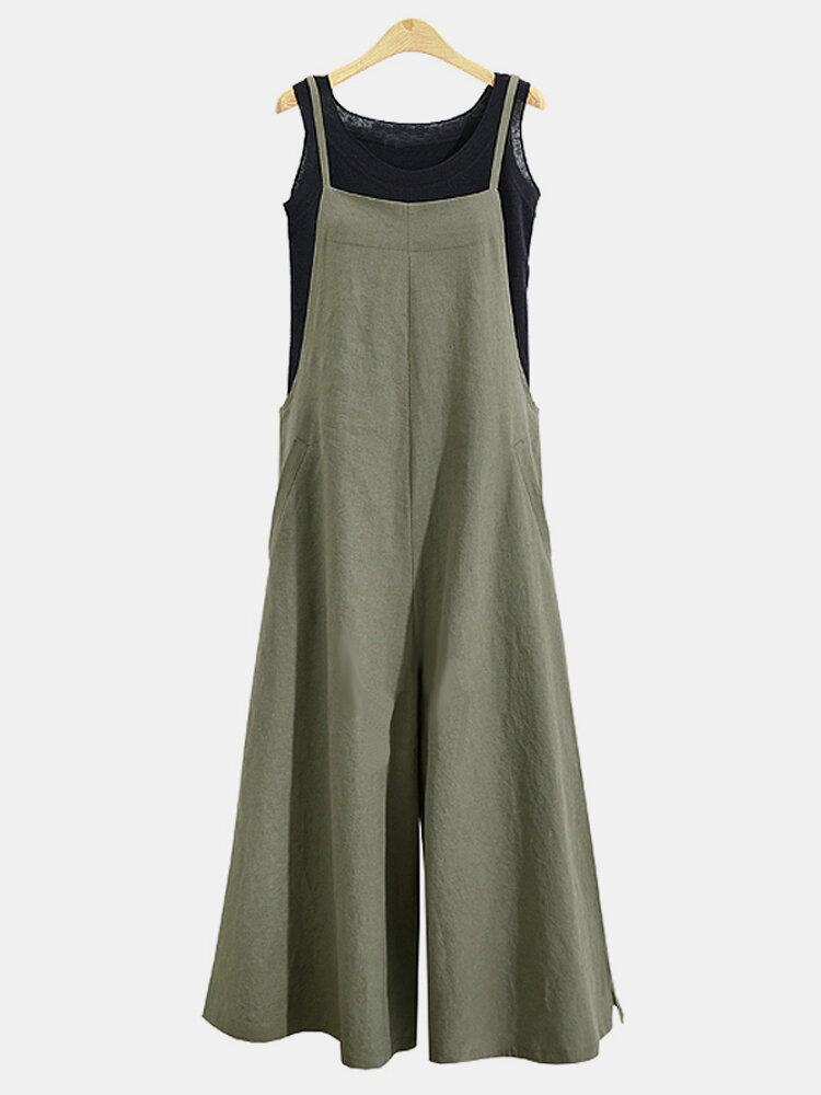 
	Casual Solid Color Spaghetti Strap Jumpsuits For Women