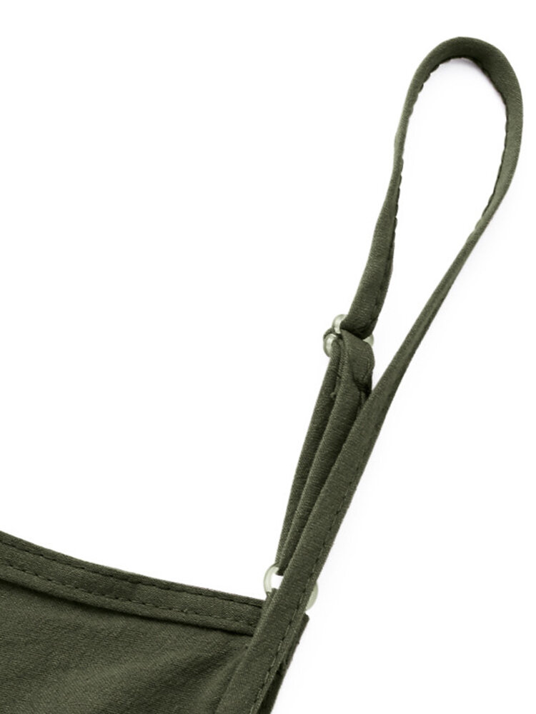 
	Casual Solid Color Spaghetti Strap Jumpsuits For Women