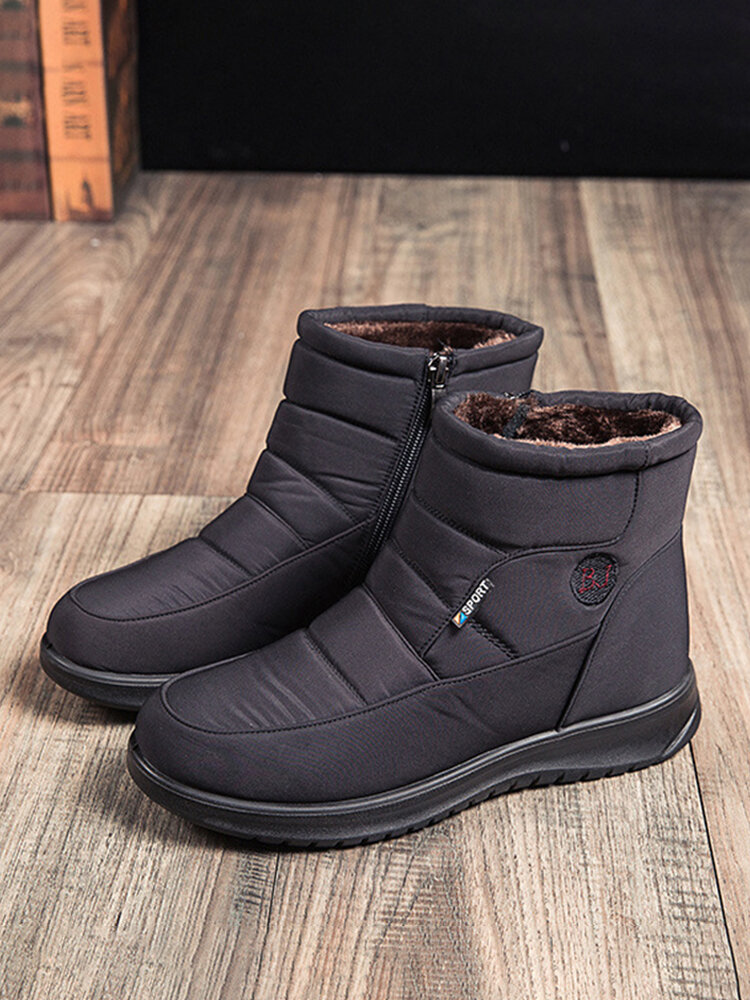 
	Plus Size Comfy Warm Cotton Side Zipper Women’s Short Snow Boots