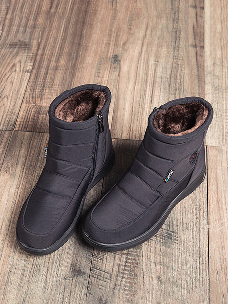 
	Plus Size Comfy Warm Cotton Side Zipper Women’s Short Snow Boots