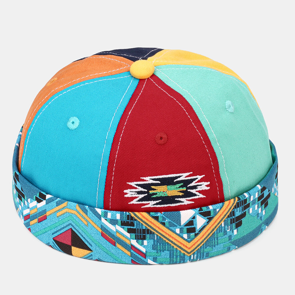 
	COLLROWN Women & Men Six-color Stitching Outdoor Leisure Hat Beanie Landlord Cap Skull Cap