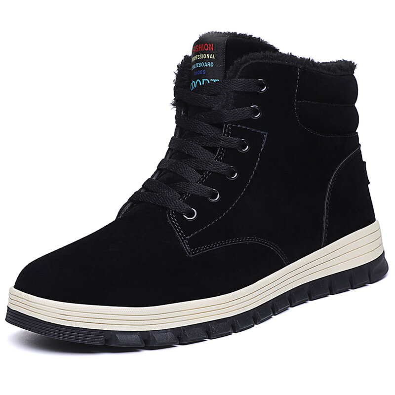 
	Large Size Men Slip Resistant Warm Lining Casual Leather Boots