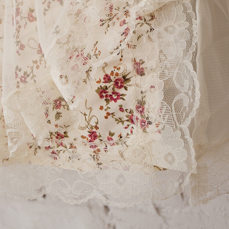 
	Pastoral Lace Fabric Flower Hook Cover Cotton Air Conditioning Cover Cloth Dust Cover