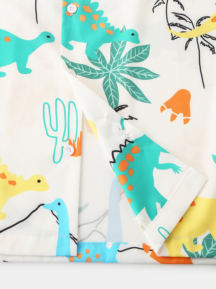 
	Mens Funny Style Dinosaur Cartoon Printed Short Sleeve Shirts