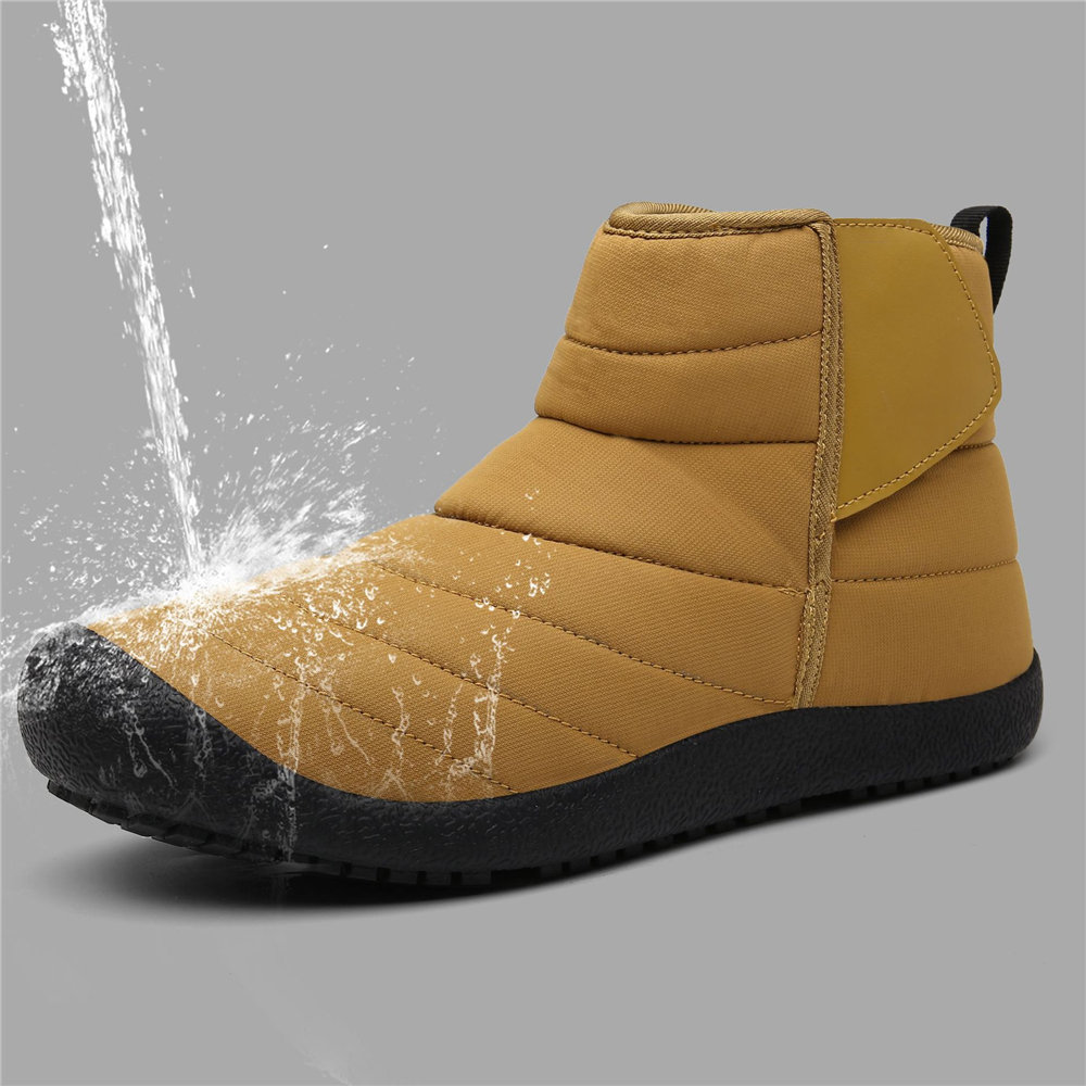 
	Men Waterproof Warm Lining Hook Loop Toe Protective Casual Ankle Boots