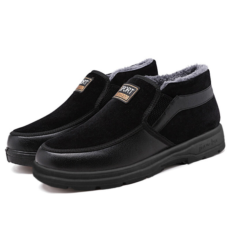 
	Men Old Peking Style Cloth Warm Plush Lining Casual Ankle Boots