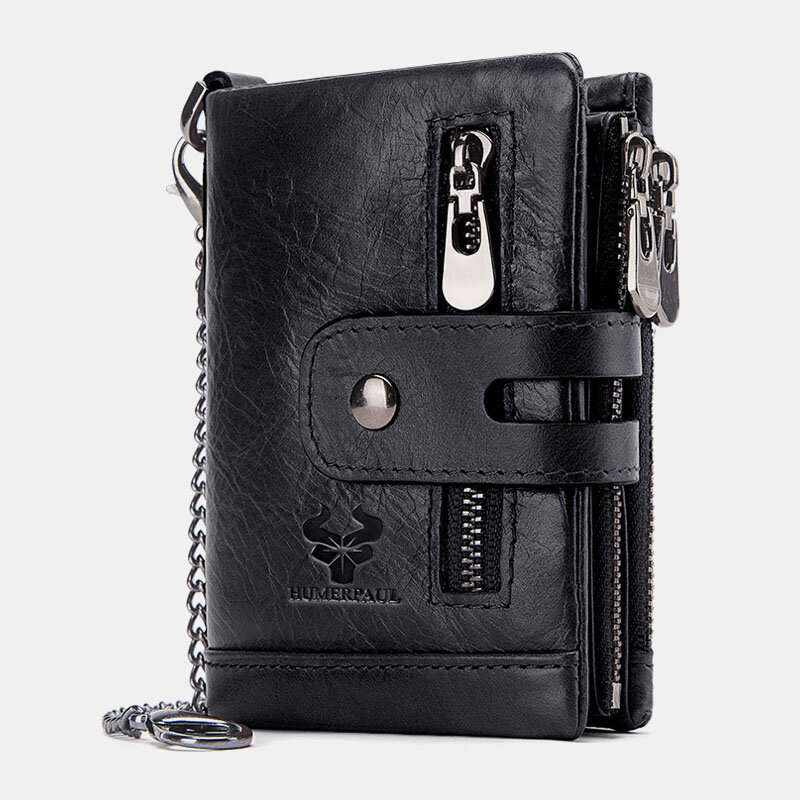 
	Men Genuine Leather RFID Wallet Card Holder