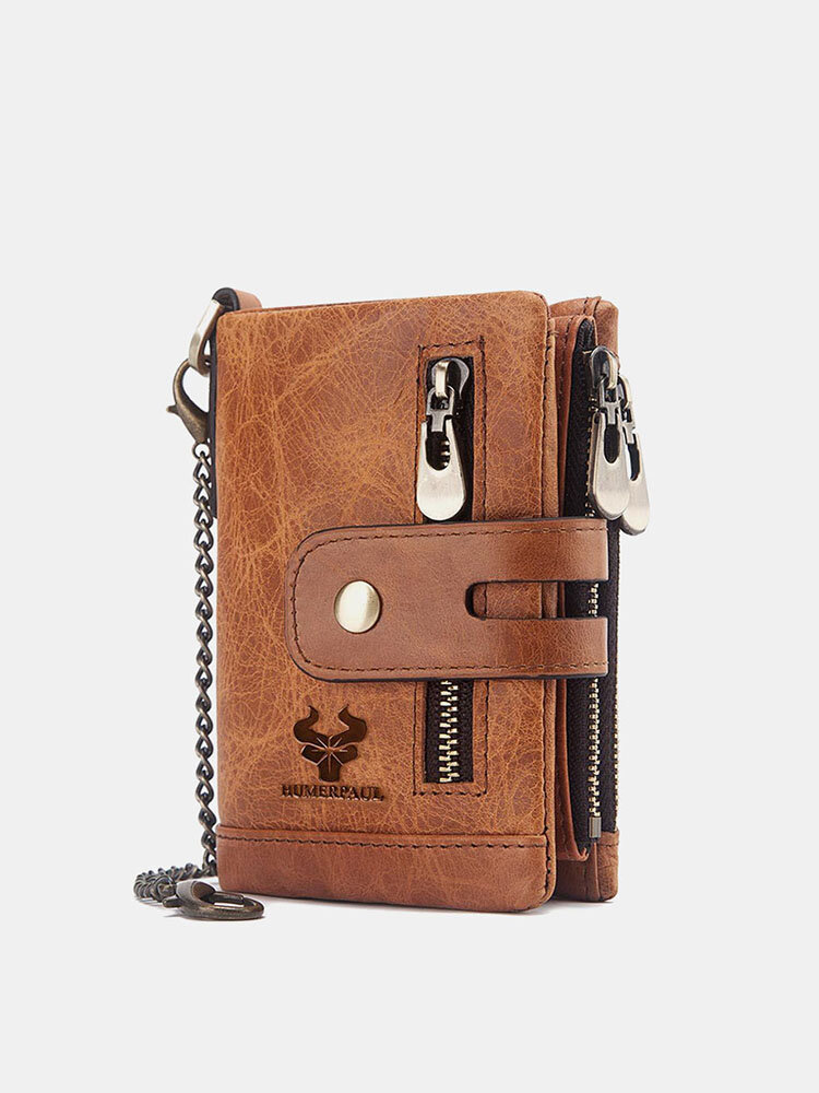 
	Men Genuine Leather RFID Wallet Card Holder