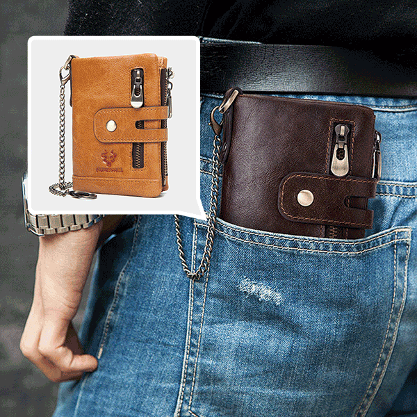 
	Men Genuine Leather RFID Wallet Card Holder