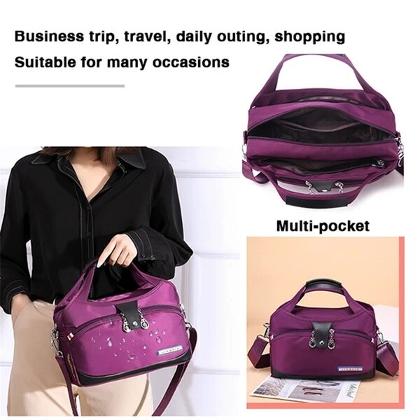 
	Women Casual Solid Color Shoulder Bag Large Capacity Ofxord Messenger Bag