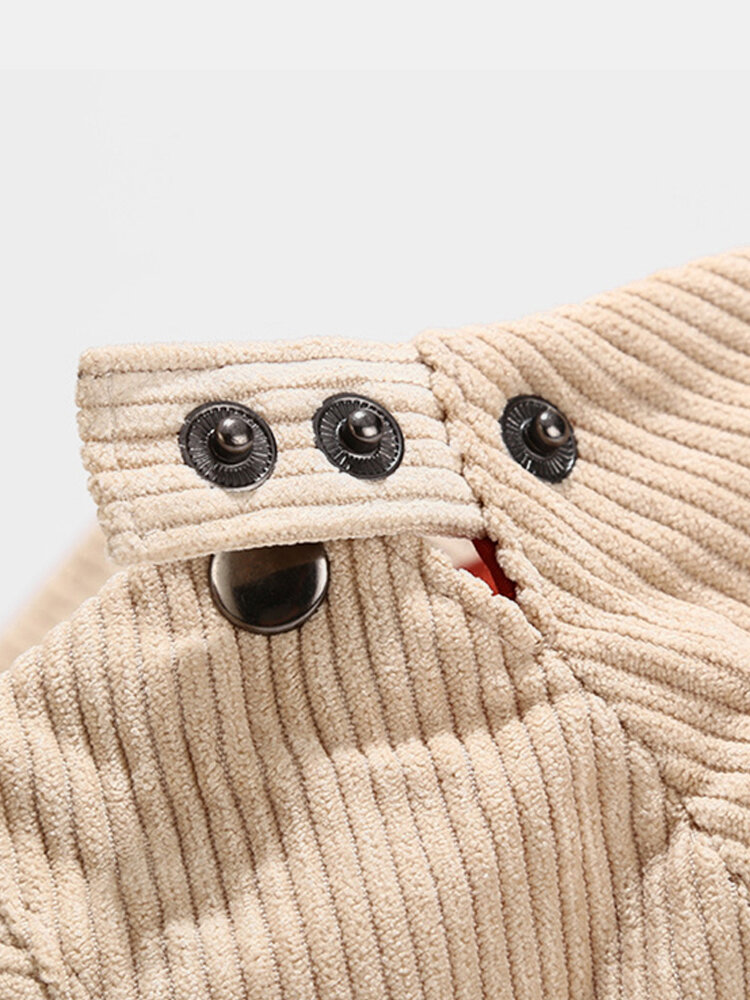 
	Men & Women Corduroy Casual All-match Solid Color Forward Hat Beret Hat