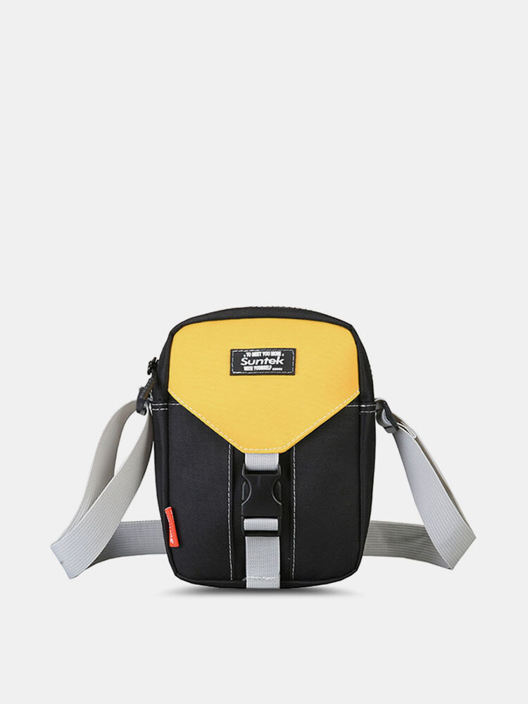 
	Men Oxford Ins Patchwork 6.5 Inch Phone Bag Crossbody Bag Hippie Bag