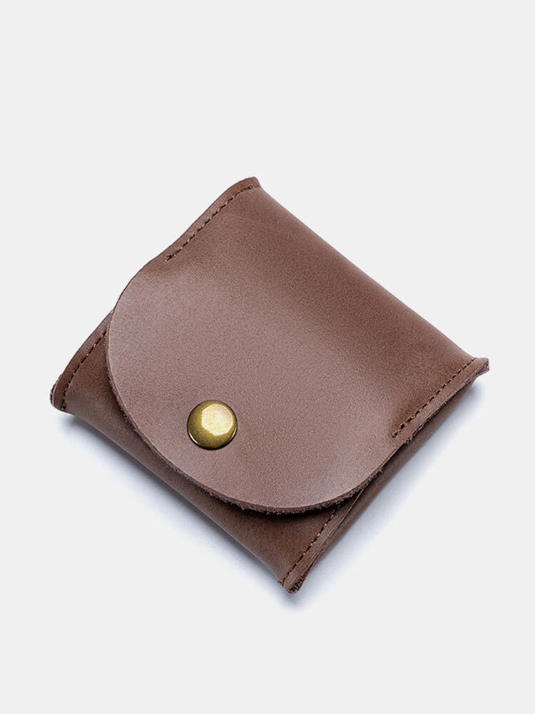 
	Men Genuine Leather Cow Leather Earphone Bag Coin Purse Storage Bag