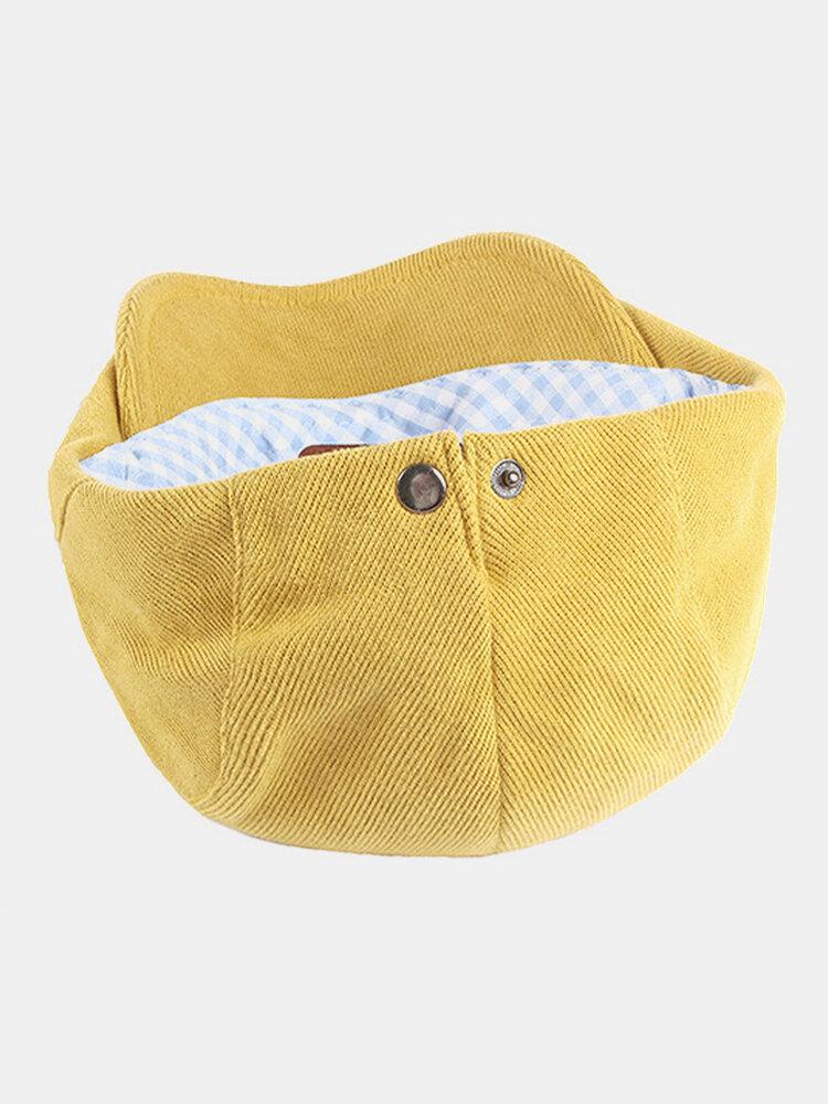 
	Men Cotton Solid Color Outdoor Leisure Wild Forward Hat Flat Cap