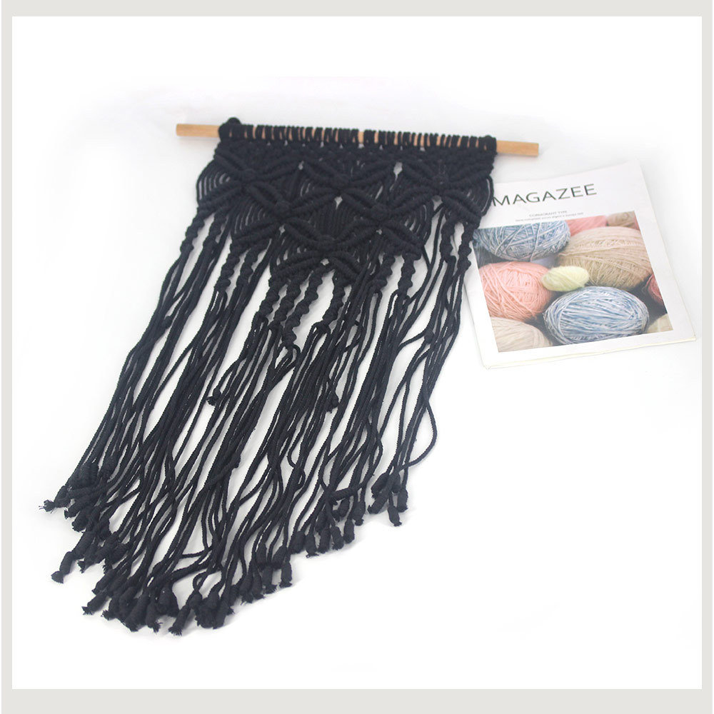 
	100%Cotton Bohemian Solid Color Handmade Macrame Wall Hanging Woven Wall Art Decor Macrame Tapestry