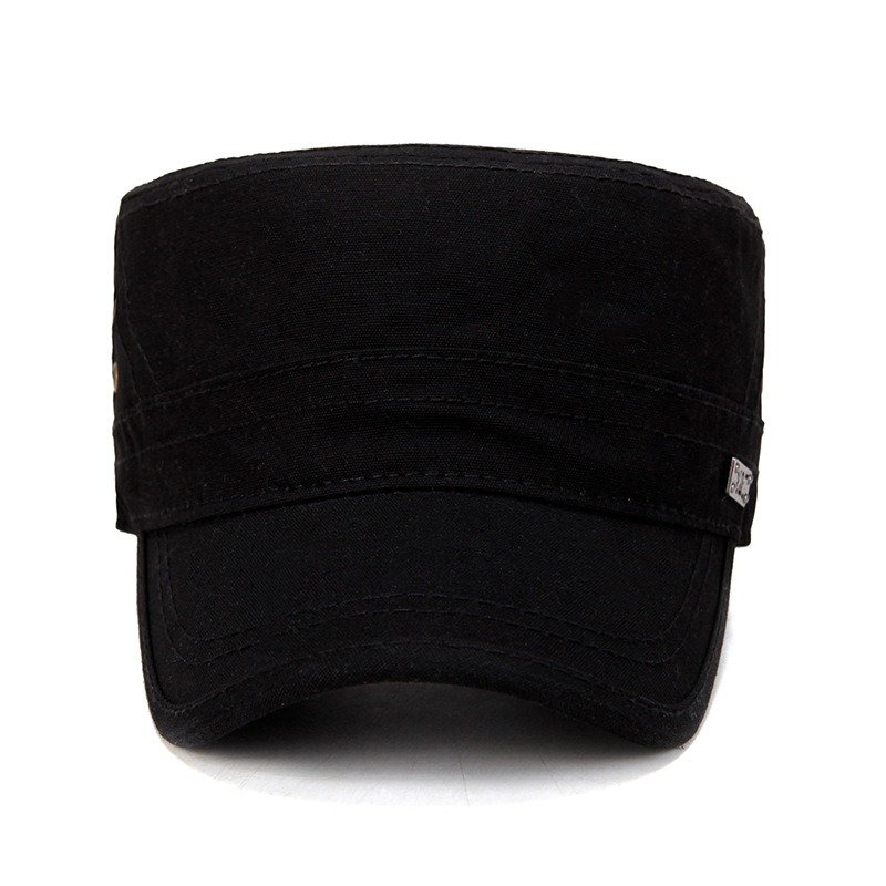 
	Men Thin Cotton Solid Color Flat Cap Sunshade Casual Outdoors Adjustable Hat