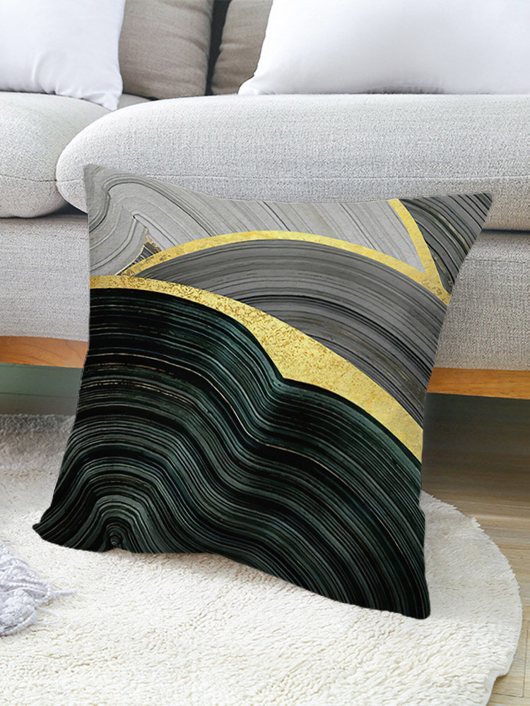 
	1PC Abstract Marble Stone Pattern Dacron Pillowcase Throw Pillow Cover Sofa Home Car Cushion Cover