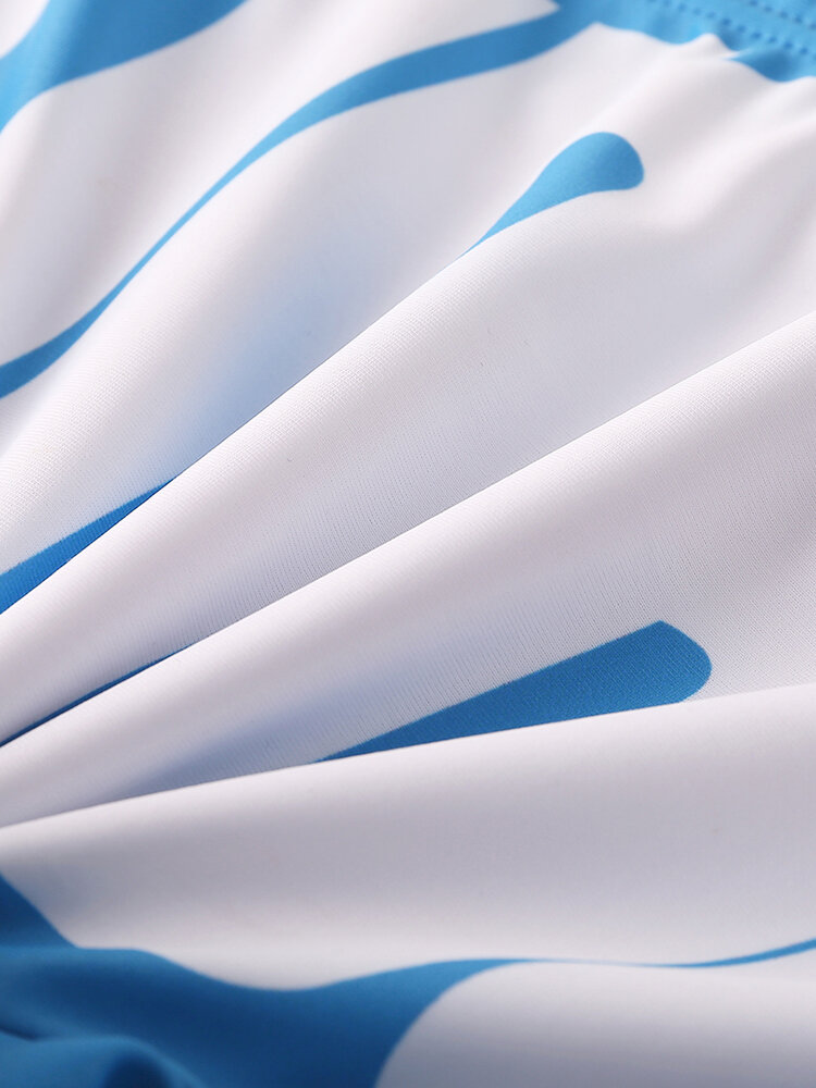 
	Men Character Print Swim Trunks Sport Hot Spring Breathable Stretch Swimwear