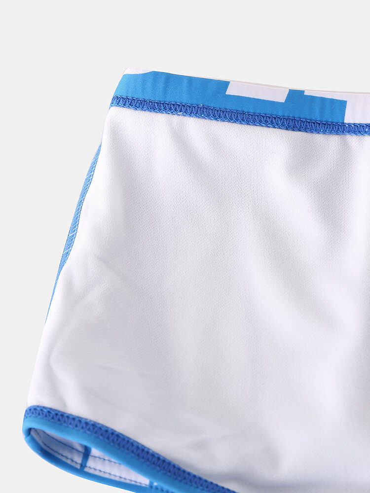 
	Men Character Print Swim Trunks Sport Hot Spring Breathable Stretch Swimwear