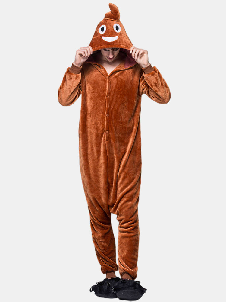 
	Mens Cute Design COS Hooded Fleece Jumpsuits Homewear