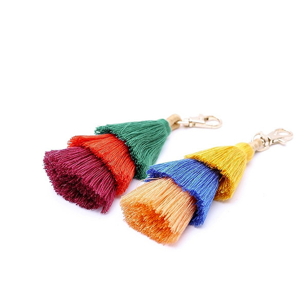 
	Women Bohemian Bag Accessories Tassel Pendant Keychain