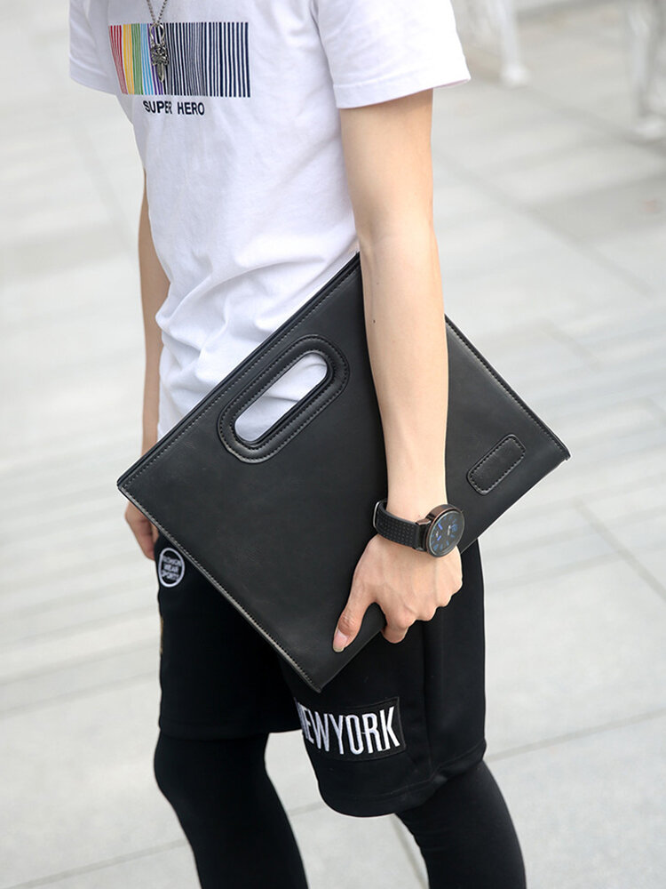 
	Men Business PU Leather Large Capacity Clutch Bag